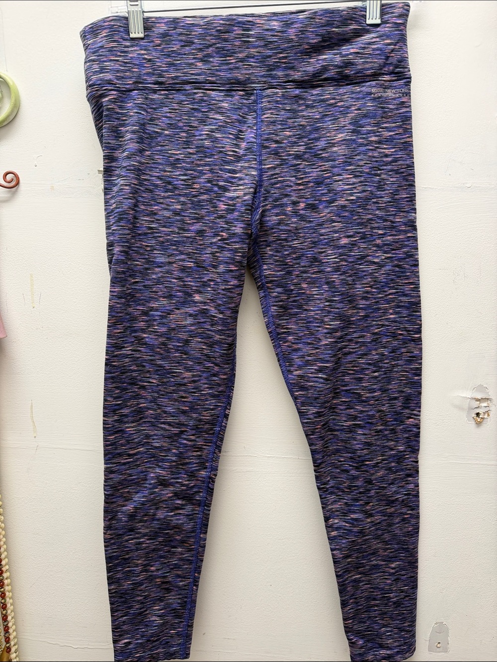 Marc New York Purple Space-Dye Jogger Leggings